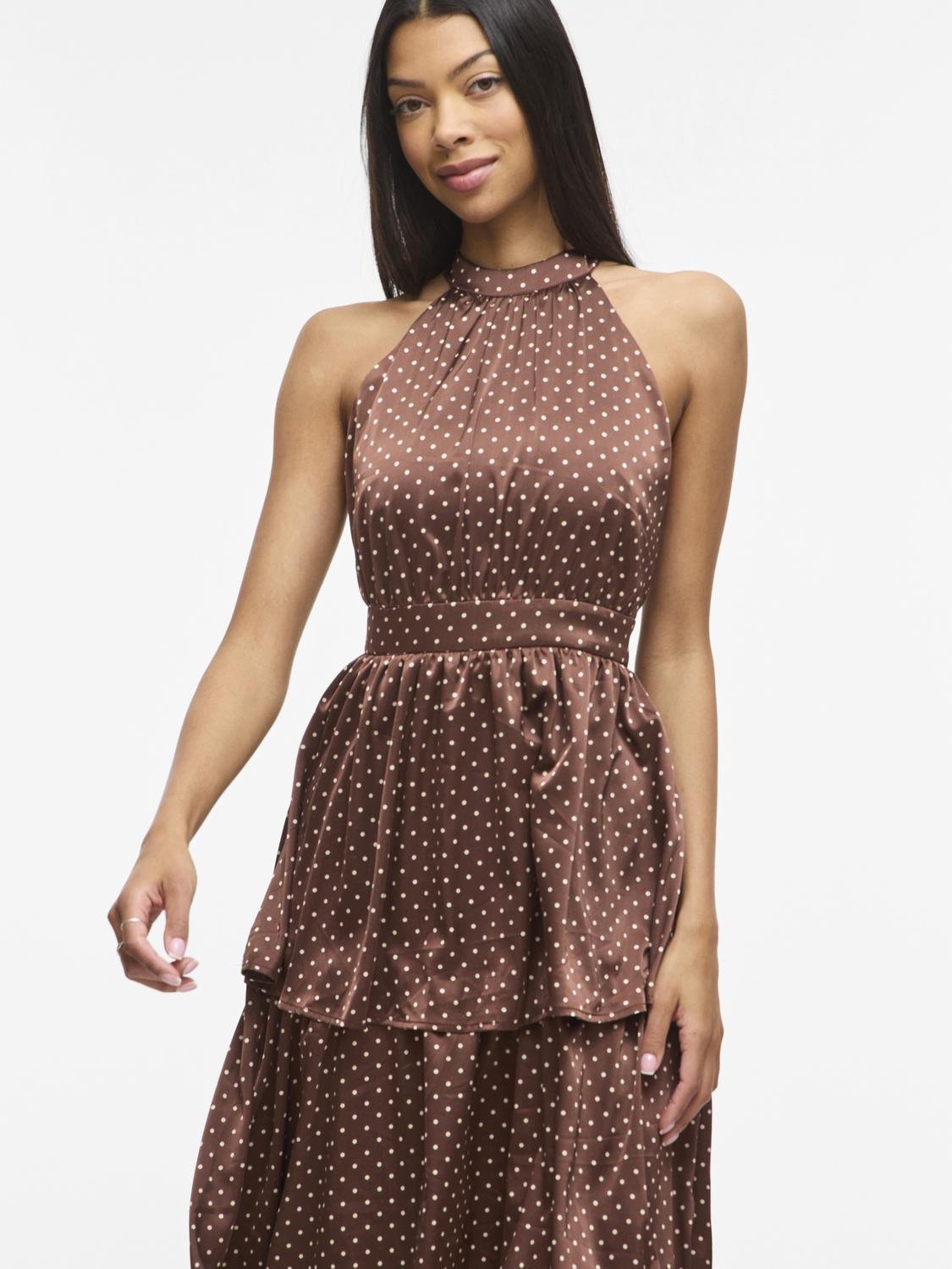 VIKIMMIE Long Dress - Shaved Chocolate - VERO MODA & VILA Bergvik